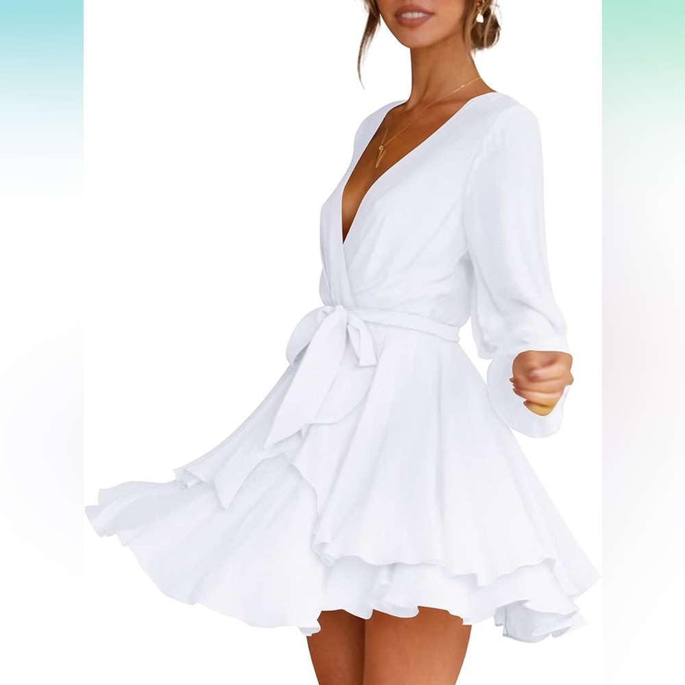 Cosonen Long Sleeve V-Neck Dress - Never Worn - Picture 4 of 12
